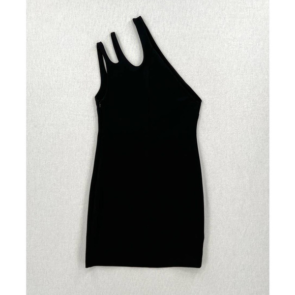 AMANDA UPRICHARD Roland Dress Womens Small Black Cut Out One Shoulder Body Con - Picture 3 of 13
